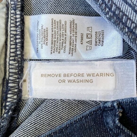 Loft Modern Skinny Button Front High-Rise‎ Dark Wash Jeans NWOT 27 Size 4 - Picture 11 of 14